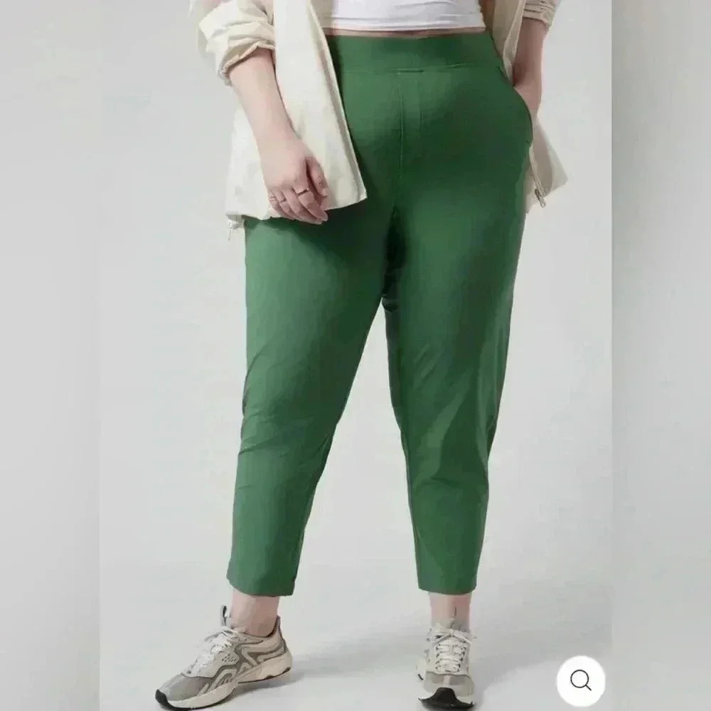 Athleta Brooklyn Ankle Pant Pull On Vineyard Green Plus Size 24 NWOT